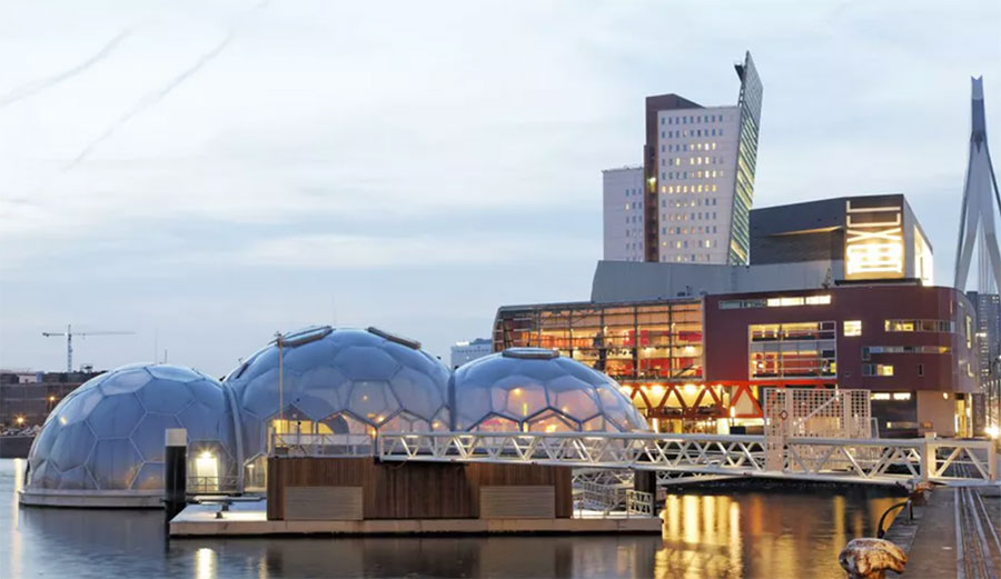 Floating Pavilion, a conference space in Rotterdam
