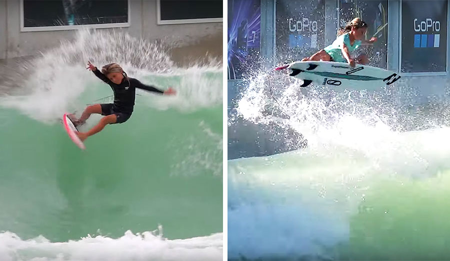 Jackson Dorian surfing Waco wave pool