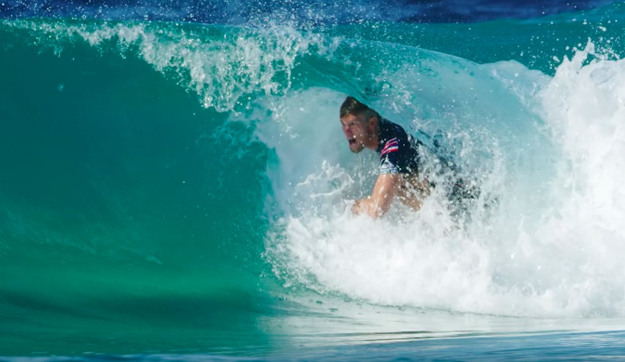 John John Florence barreled at Snapper 2019