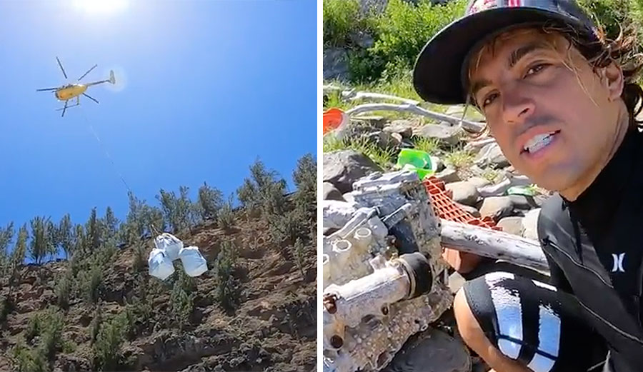 Kai Lenny Jaws beach cleanup