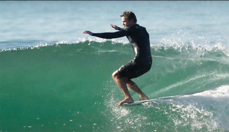 Mick Rodgers surfing
