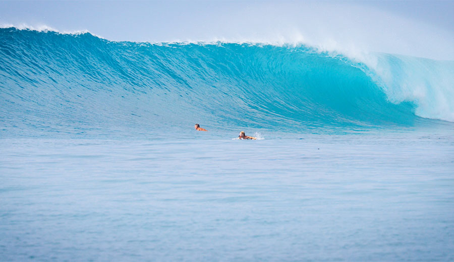 Nate Behl surfing at Rifles