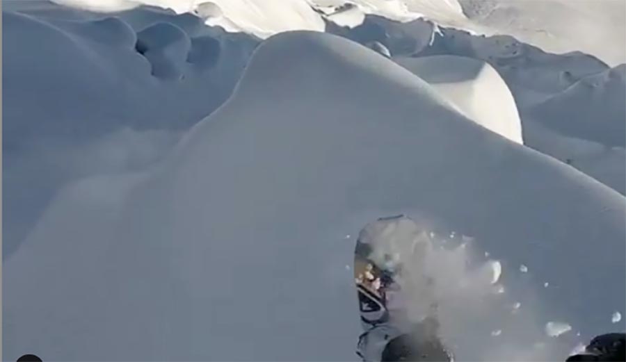 Travis Rice spanks another impossible spine line
