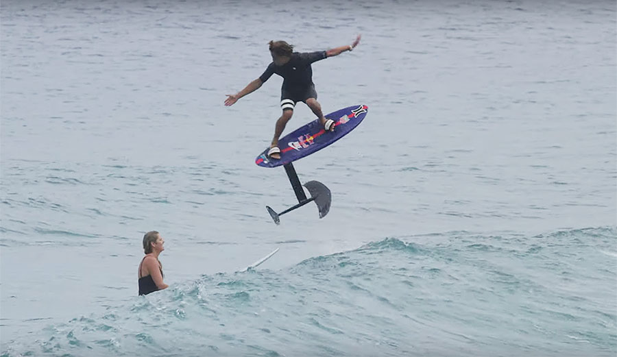 Kai Lenny hydrofoil surfing