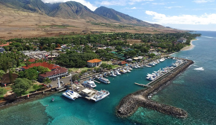 View of Lahaina Town and Harbor
