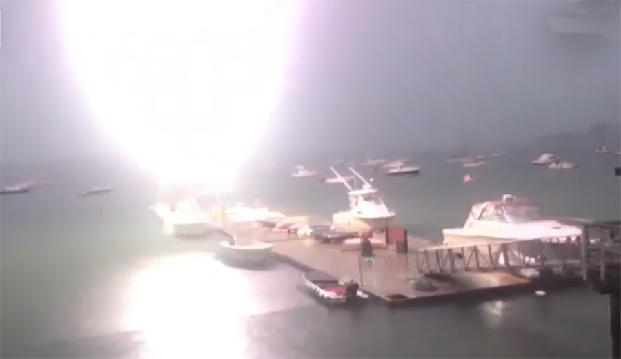 Sailboat Getting Struck by Lighting in South Boston Is Shocking Display of Nature's Power