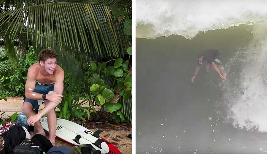 Nathan Florence surfing in Panama