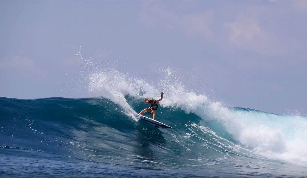 Sierra Kerr in the Mentawais
