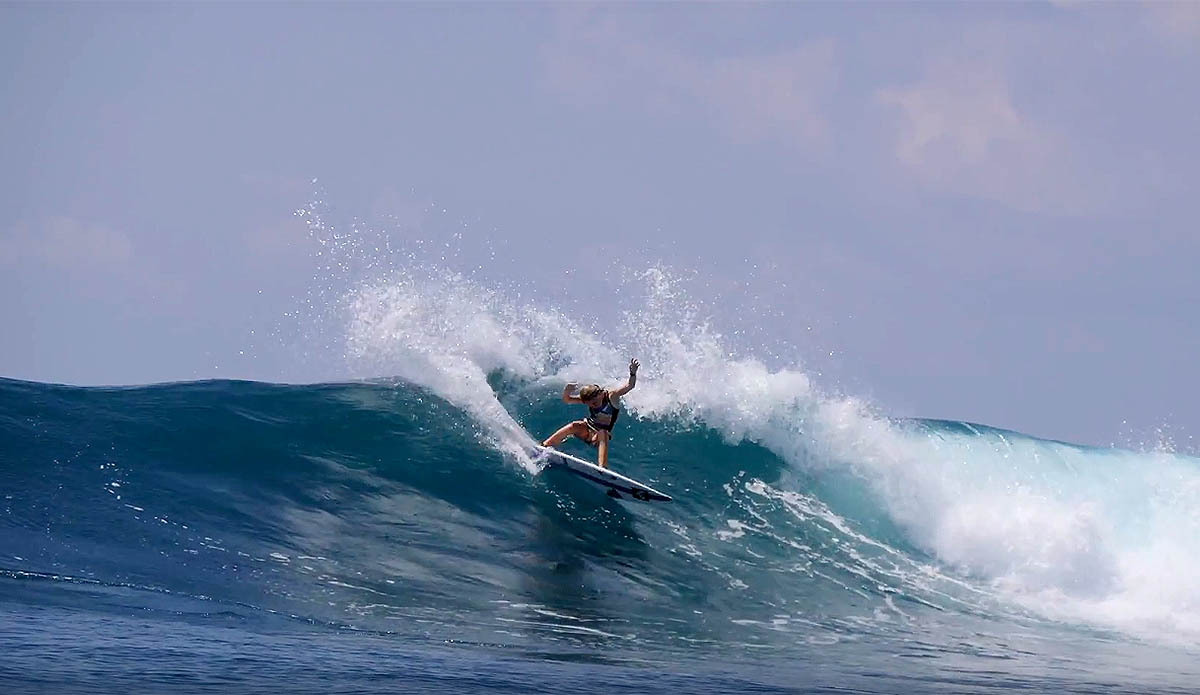 Sierra Kerr in the Mentawais