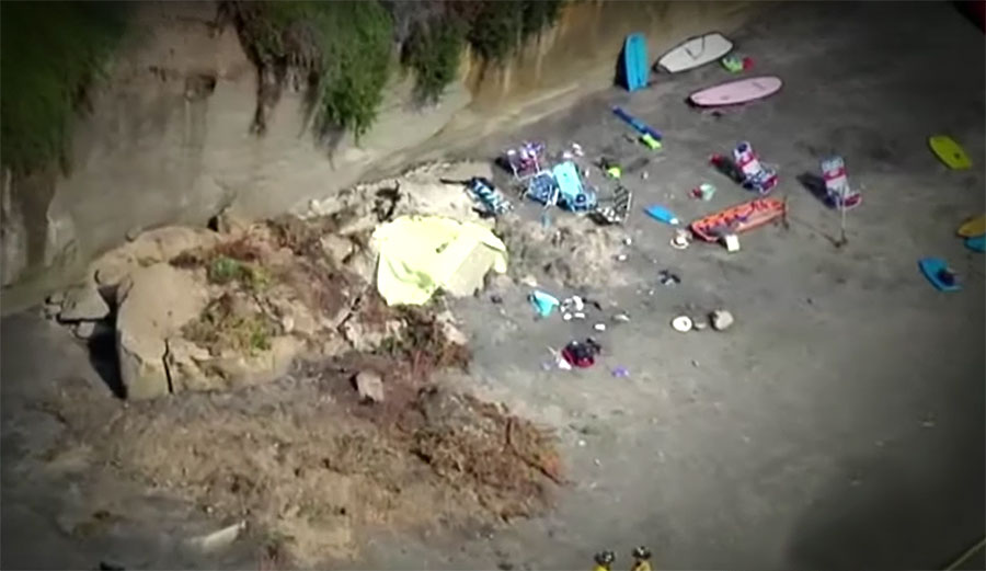 Encinitas bluff collapse