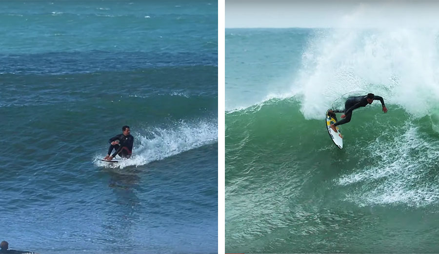 Italo Ferreira surfing J-Bay