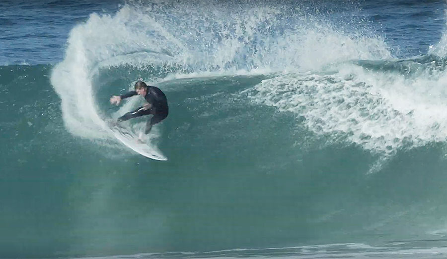Matt Hoy surfing