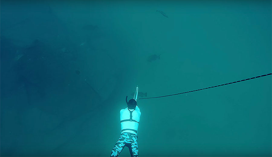 G.R. Tarr spearfishing at the St. Pete Open
