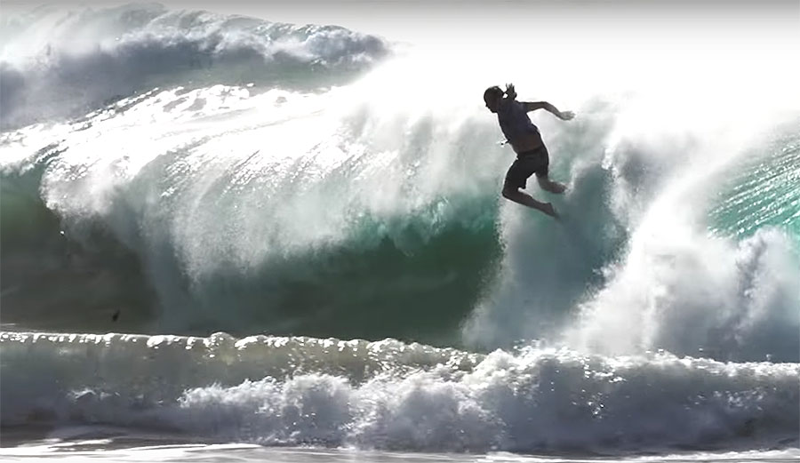 Jamie O'Brien surfing Sandy Beach