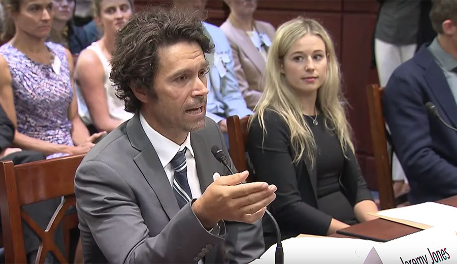 Jeremy Jones, Caroline Gleich, Tommy Caldwell in Senate on climate change