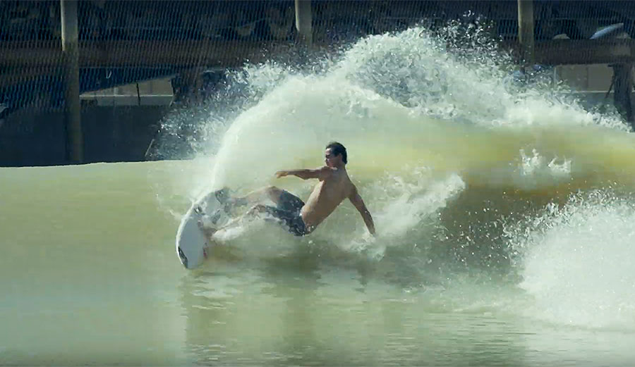 Jordy Smith surfing Kelly Slater wave pool