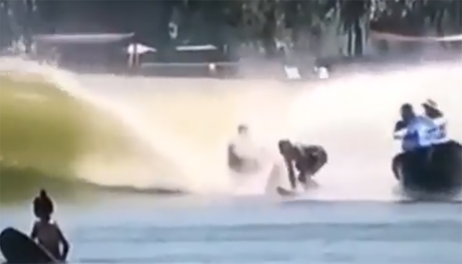 Kelly Slater Knows What to Do When Someone Misses a Barrel at the Surf Ranch