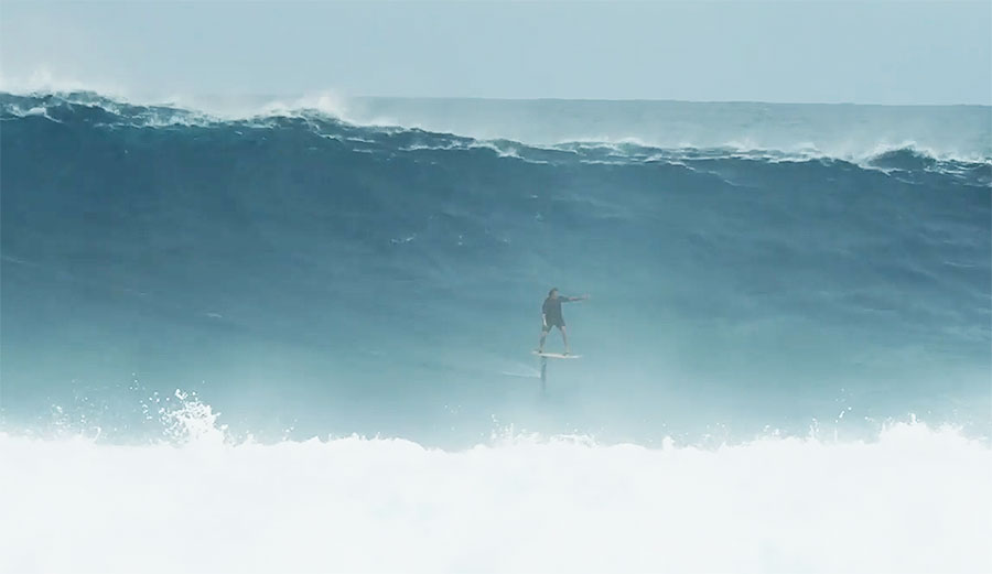 Laird Hamilton hydrofoil surfing