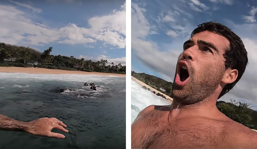 Mason Ho surfing