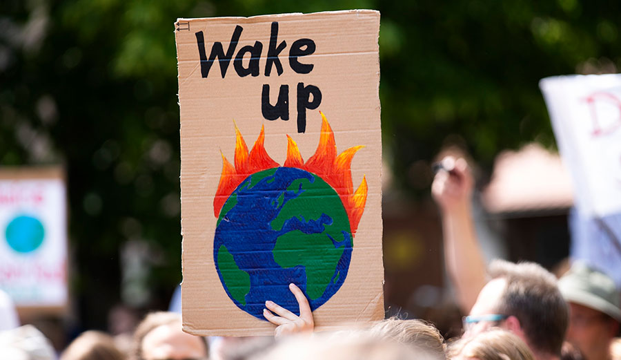 Climate change sign