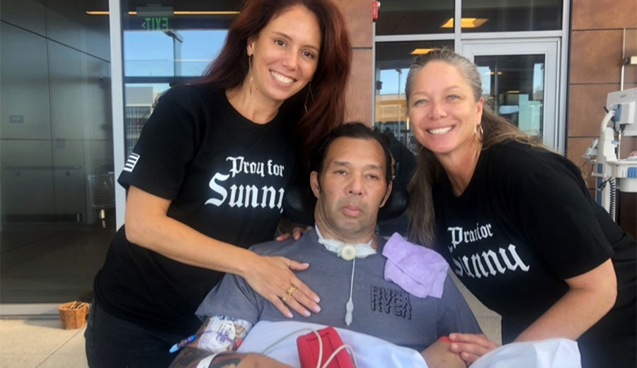 According to an update, Sunny Garcia has said a few words and is now in daily therapy.