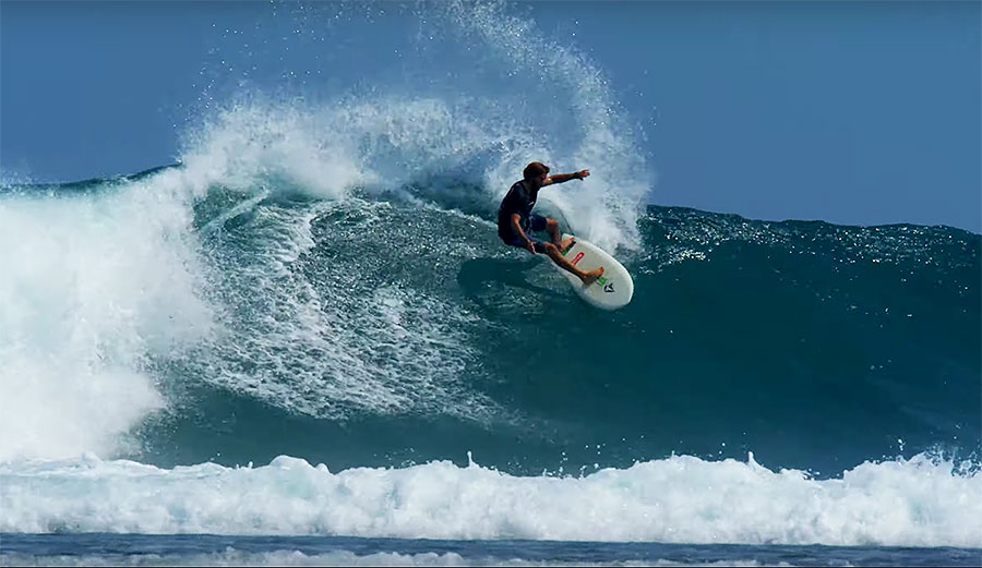 William Aliotti surfing in Indonesia