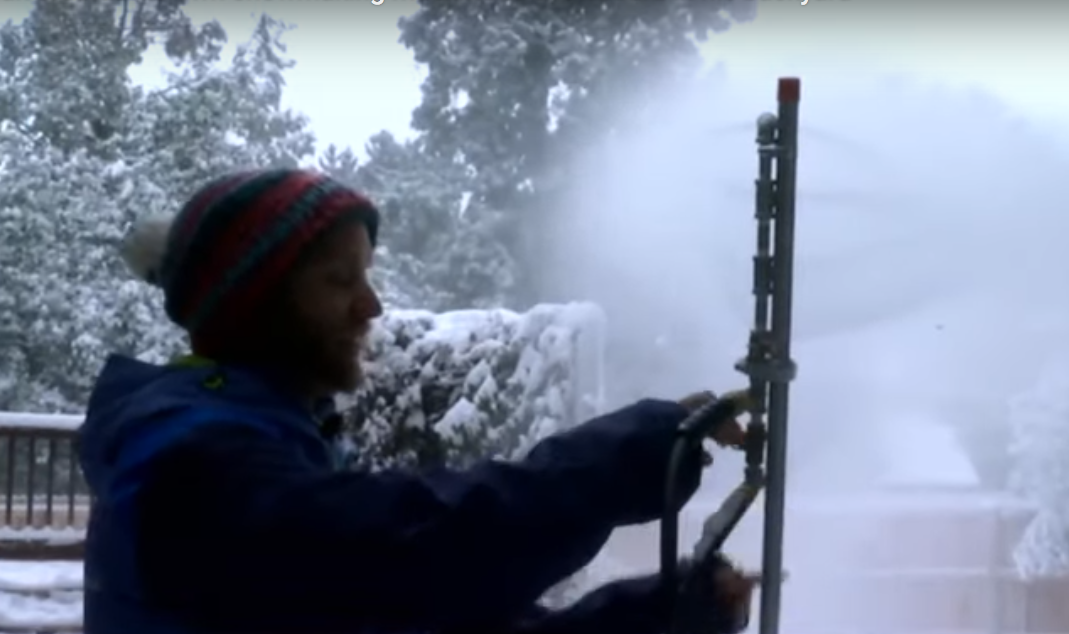 This Colorado Snowboarder Made His Own Snow-Making Machine
