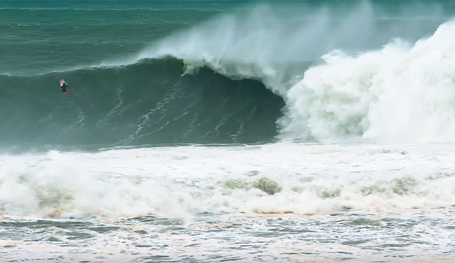 Typhoon Hagibis surfers