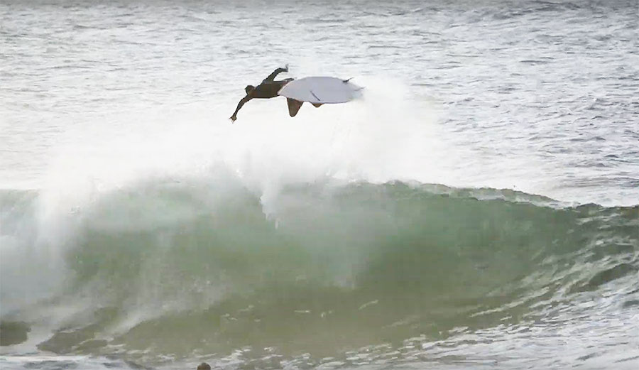 Ian Gentil surfing in Maui