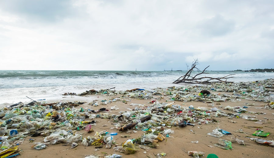Plastic on Indonesian beach