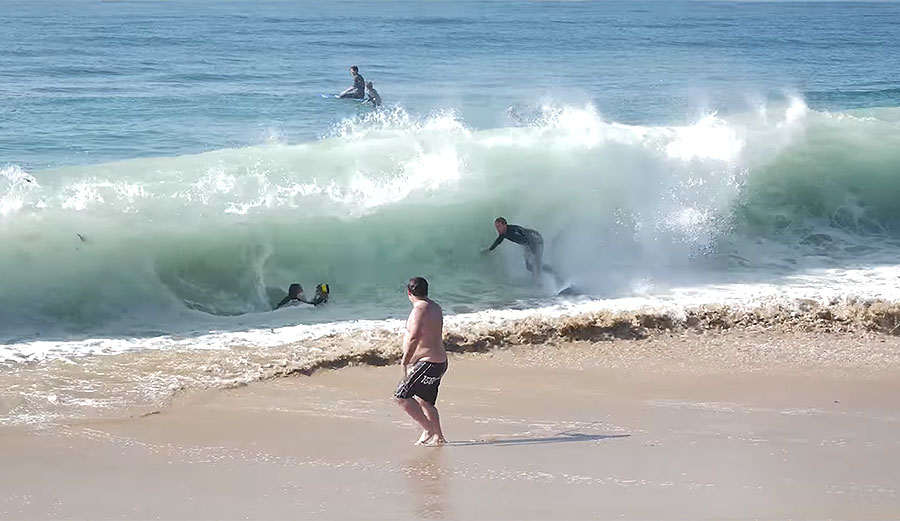 Jamie O'Brien surfing The Wedge