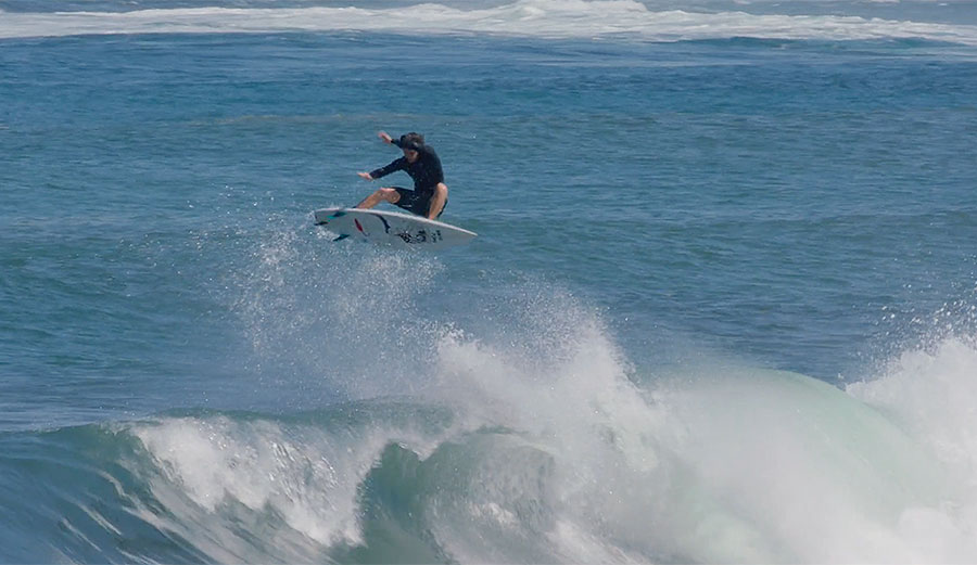 Lee Wilson surfing in Bali