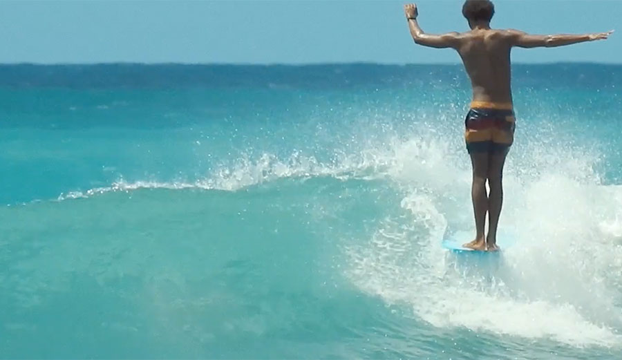 Longboarding at Queen's Beach, Waikiki