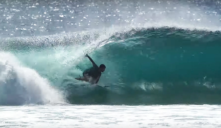 Mason Ho surfing in Indonesia