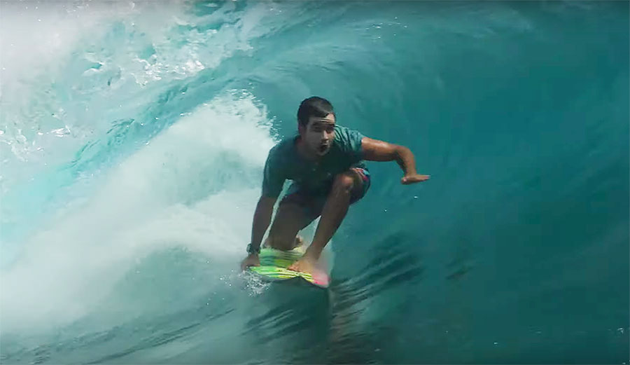 Mason Ho surfin at Desert Point, Lombok