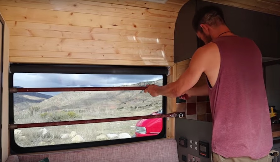 This Climber Included Some Extra Security Measures to His Enviable Van Build-Out