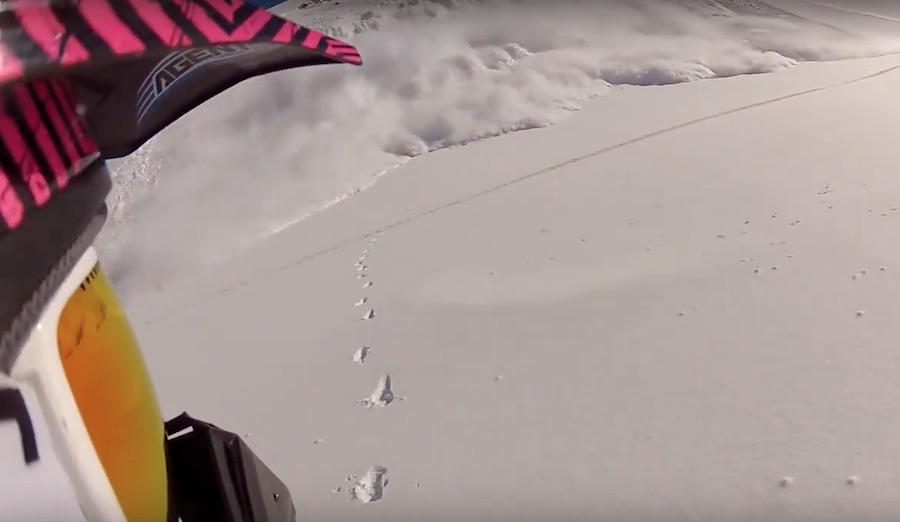 This Dude Outruns an Avalanche on Foot After Buddy Triggers it on Snowmobile