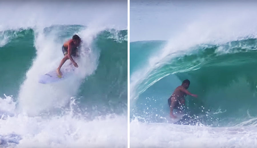 Clay Marzo surfing in Mexico