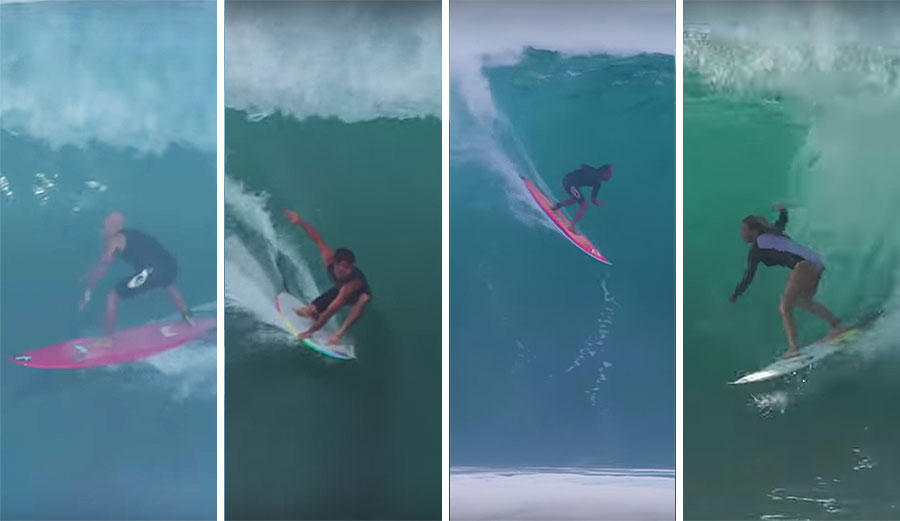 Mason Ho Coco Ho Derek Ho Michael Ho surfing Pipeline