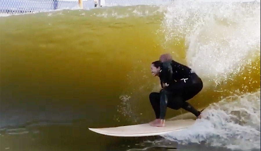 Kelly Slater surf ranch with Kalani Miller