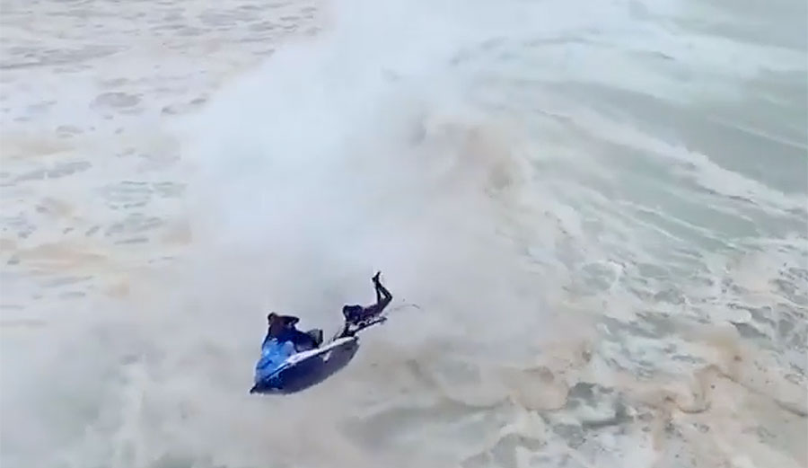 Nazare inside section surf