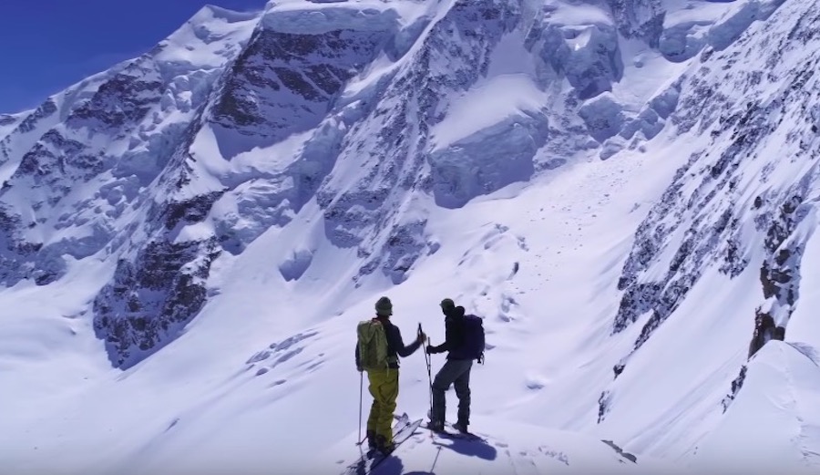 Splitboarding in Switzerland.