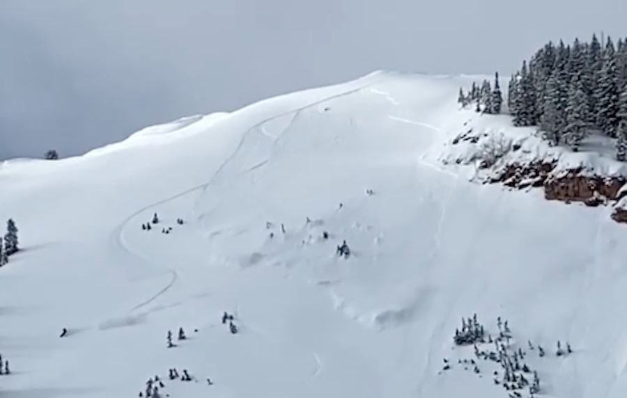 Watch This Snowboarder in Park City Nearly Get Clipped By an Avalanche