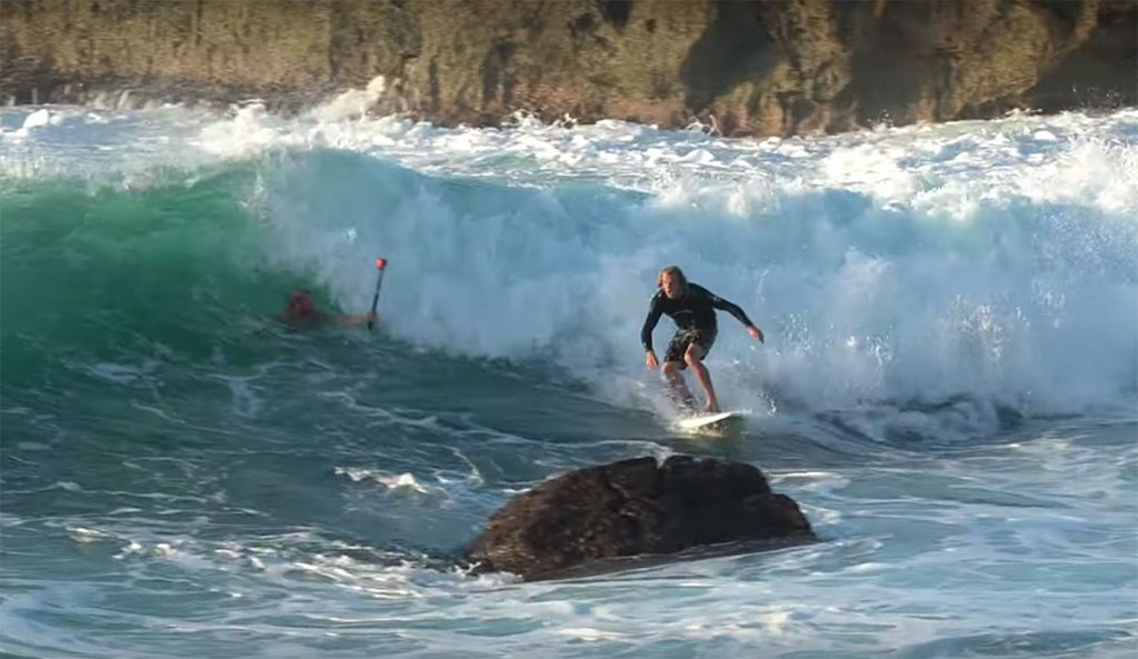 Ben Gravy surfing