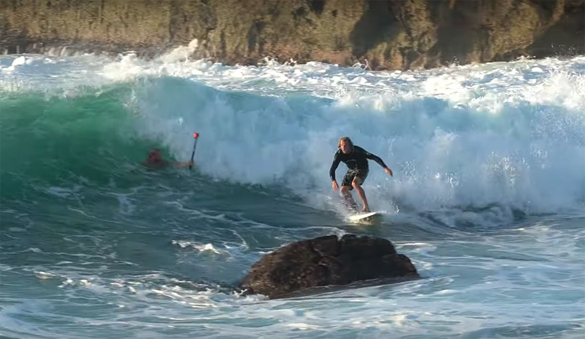 Ben Gravy surfing