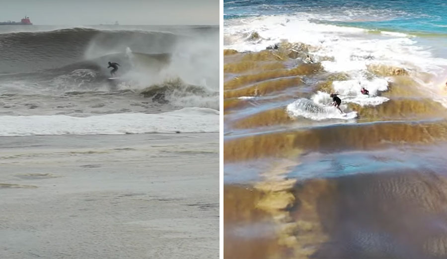 Ben Gravy surfing in 2019