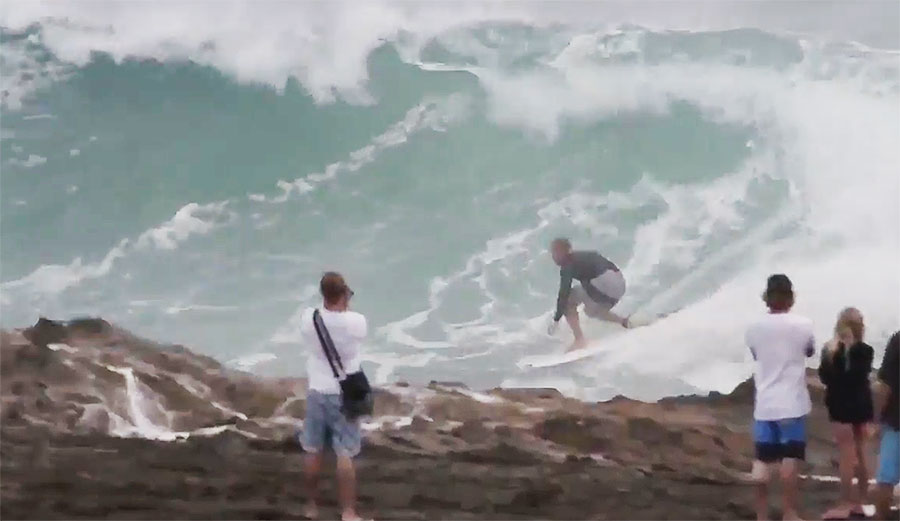 Dean Morrison surfing Snapper Rocks