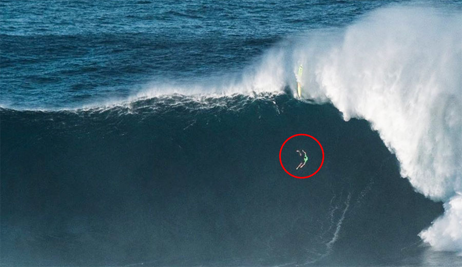 Jamie Mitchell Jaws big wave surfing wipeout