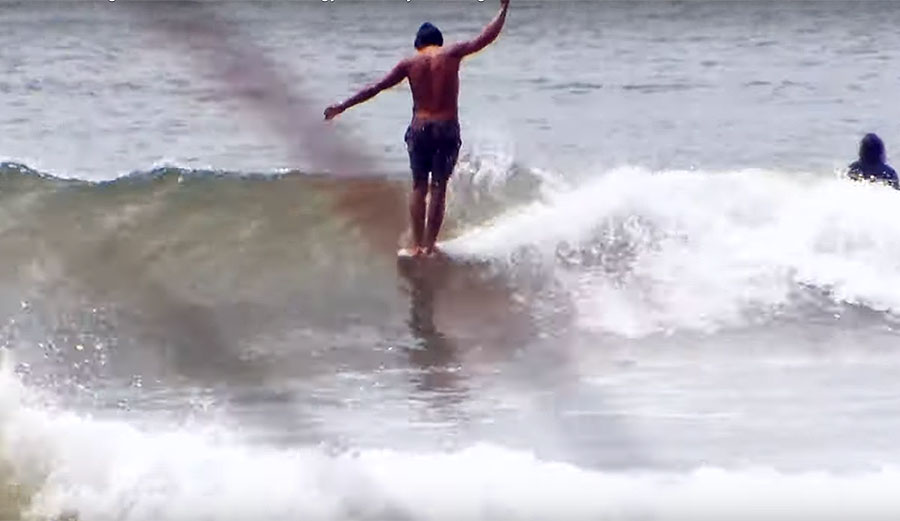 Jared Mell surfing in Australia