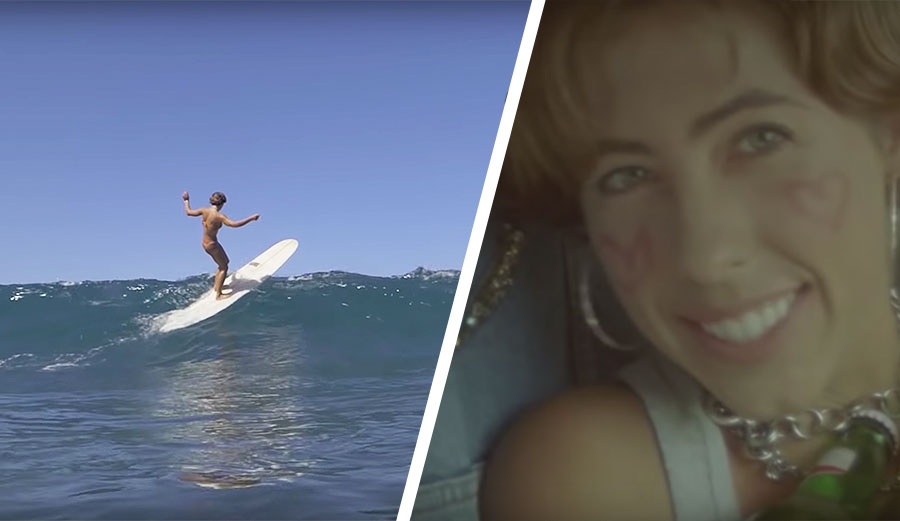 Karina Rozunko surfing